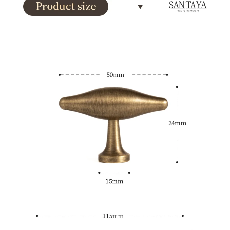 Antique brass cabinet handle and knob 19