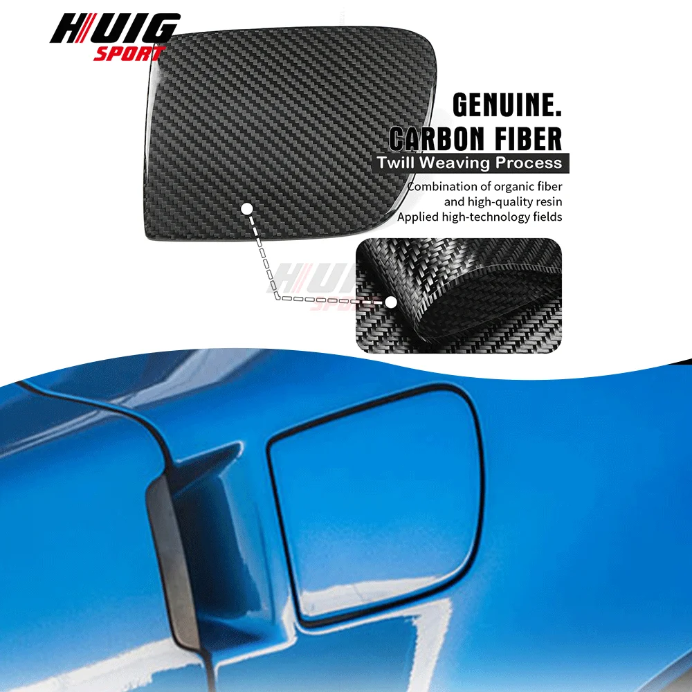 

For Chevrolet Corvette C6 2005-2013 Real Carbon Fiber Car Fuel Cover Protective Decoration Exterior Accessories
