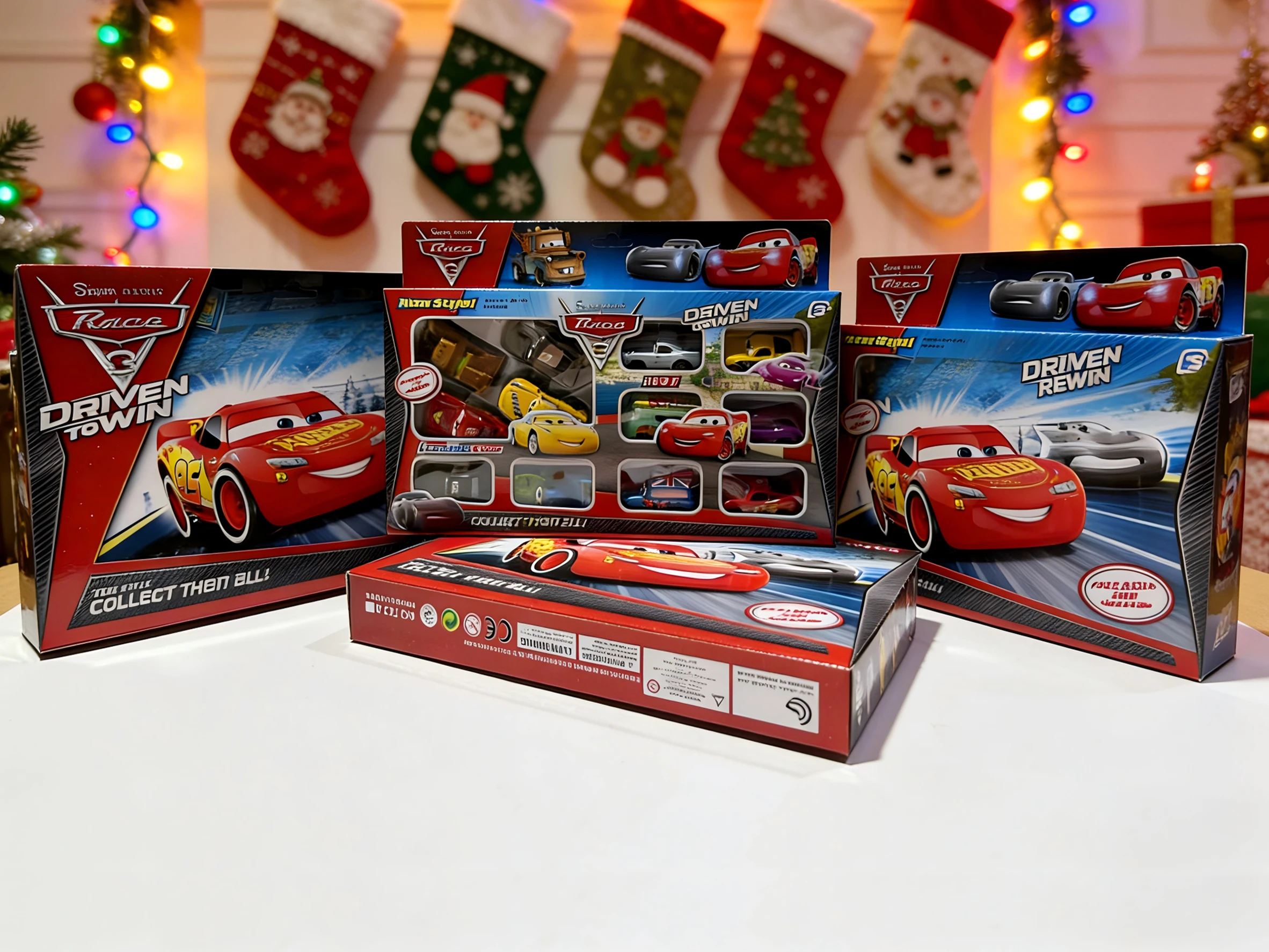 12 stks/set Disney Pixar Cars Lightning Mcqueen Jackson Storm Pvc Model Back-Force Auto Speelgoed Voor Kinderen Verjaardagscadeau set Kerst