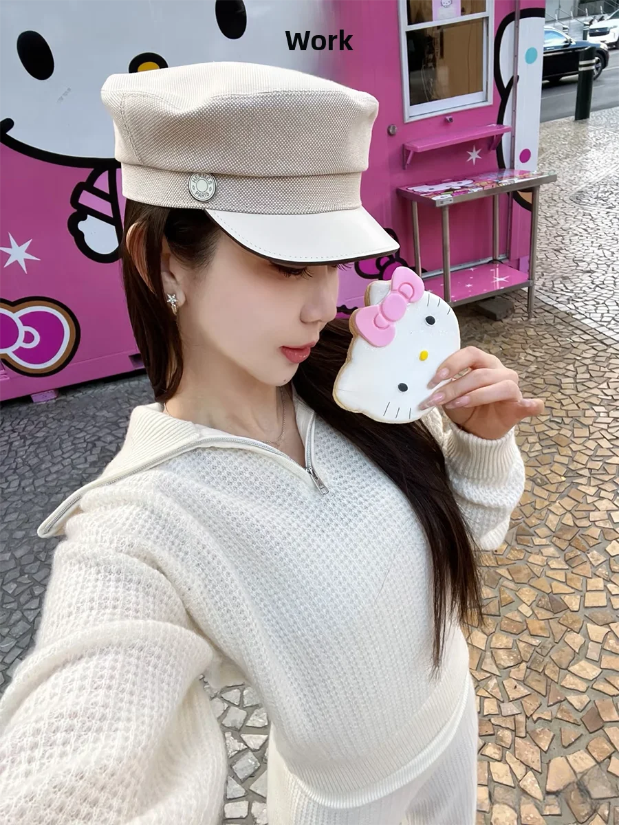 

Ele V-Ne Knitted Top And Pants Set Women's f Zipper Turn-down Collar Sweater Comfortable Long Sve Regular Fit Win...