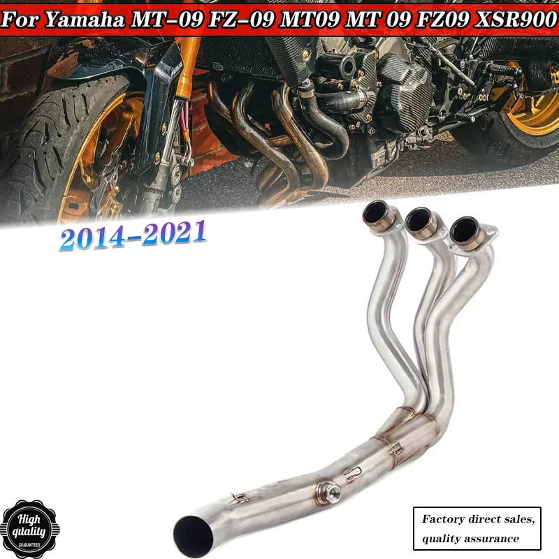 

For Yamaha MT-09 FZ-09 MT09 MT 09 FZ09 XSR900 2014 to 2021 Motorcycle Slip On Exhaust Contact Middle Link Pipe