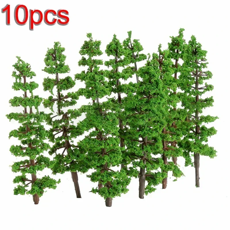 Toy Kits Model Trees HO Scale Handmade Landscape Layout Scale Mini Miniature Pine Plastic Railroad 10Pcs Railway