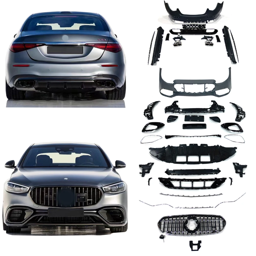 

For 2021 S Class W223 S63 Auto Car Accessory PP Bodykit Facelift Kit New Full Set Exterior Replacement Upgrade Condition New