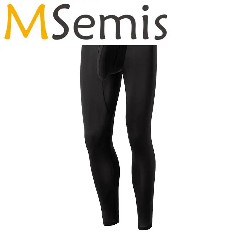 Pantalones deportivos de Yoga que absorben la humedad para hombre, mallas con bolsa para bulto, pantalones ajustados elásticos para gimnasio, Fitness, Yoga, ciclismo, culturismo