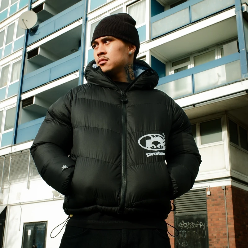 

Winter Double sided wear Protect Men's Jacket Warm Coat Street American Style Hooded Zipper Breadms Casual Clothing Women Coats