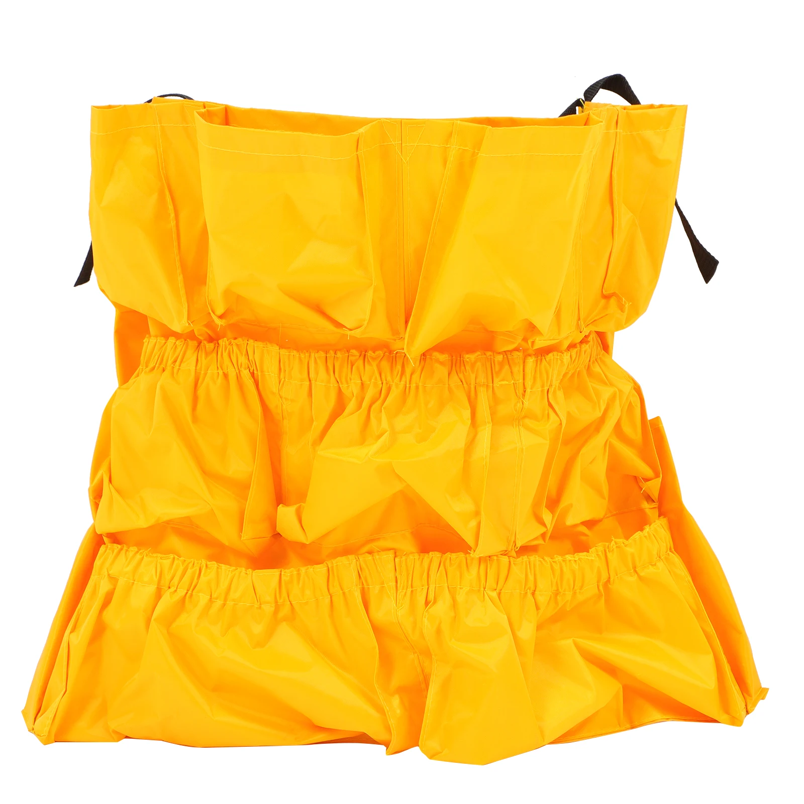 

Heavy Duty Vinyl Trash Bag Large Round Square Garbage Bin Organizer Tool Storage Pockets Cleaning Supplies Holder Multi