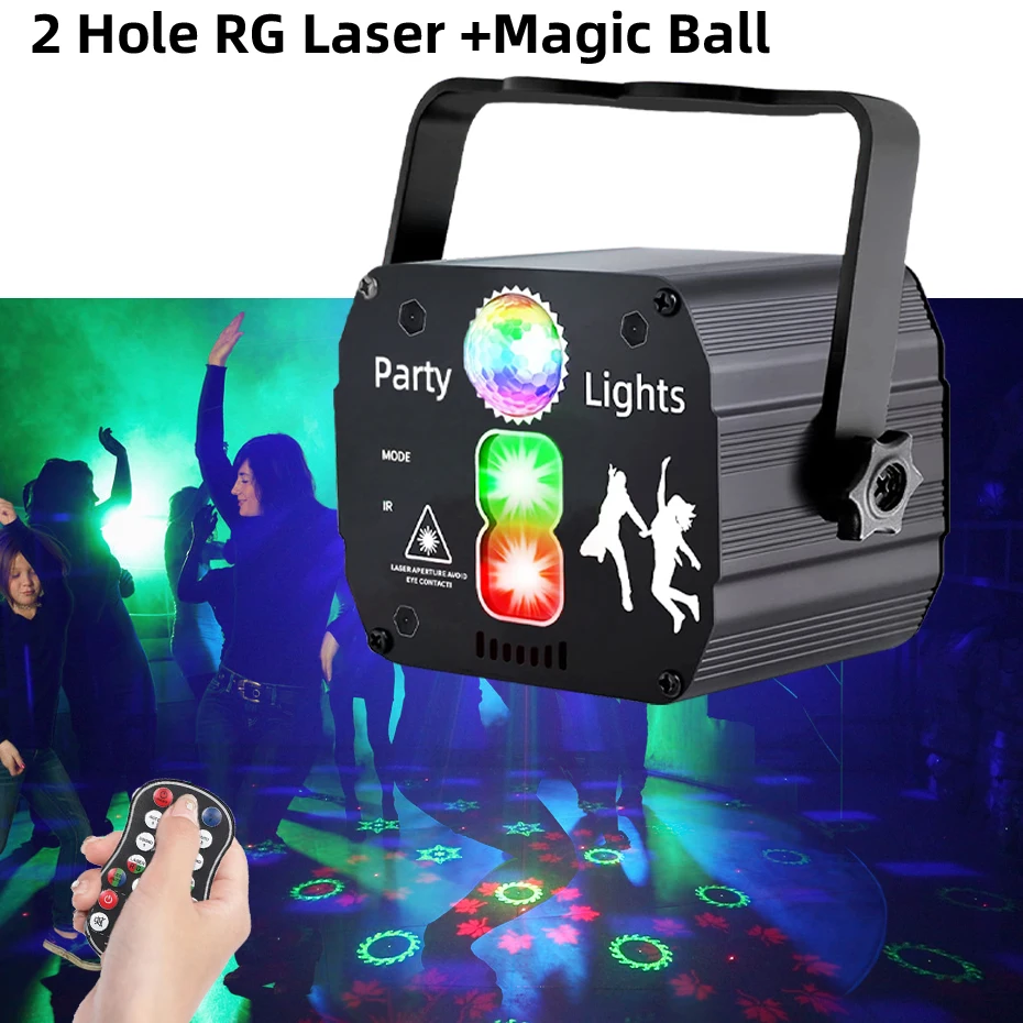 ALIEN RGB Mini DJ Disco Laserlichtprojector USB Oplaadbare LED UV Geluid Strobe Podiumeffect Bruiloft Kerstvakantie Feestlamp