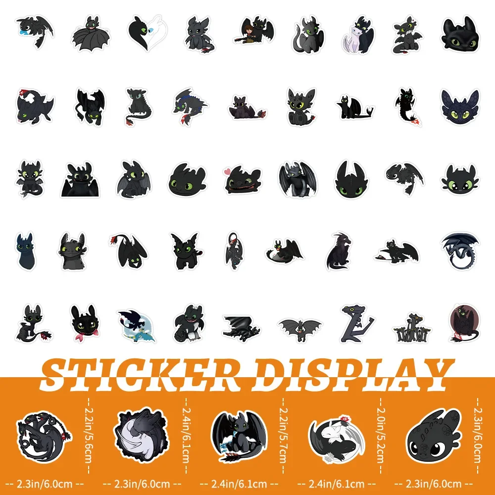 53 pcs cartoon sticker notebook water cup skateboard decoration waterproof stickers