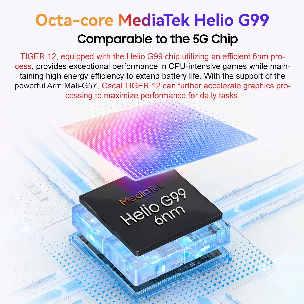 OSCAL TIGER 12 Smartphone MediaTek Helio G99 6.78