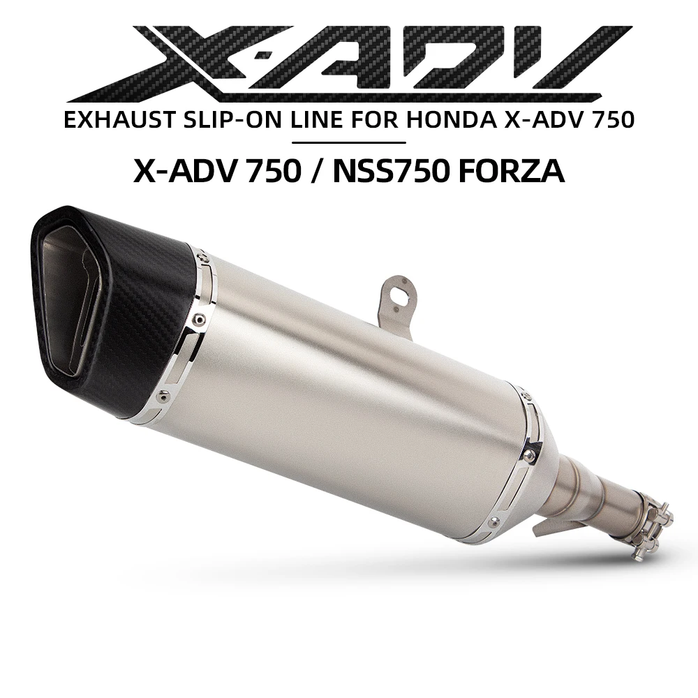 

ADV750 Exhausts For Honda Forza750 NSS750 2017-2024 Motorcycle Exhaust Pipe Kit Adventure Moto Slip on Line Muffler