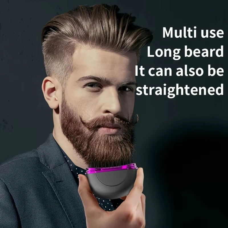 Wireless Rechargeable Travel-Friendly Portable Ionic Hair And Beard Straightener Brush,Mini Hair Stylereco-Friendly Packaging