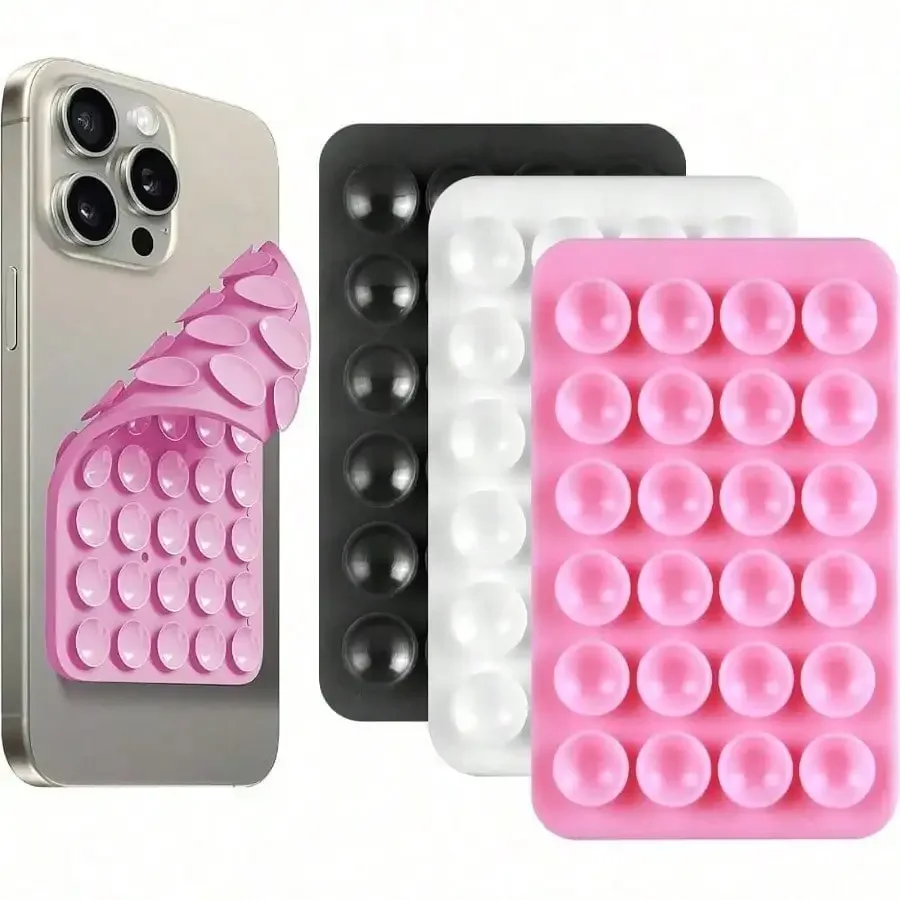 

Silicone Suction Cup Phone Holder,Double Sided Suction Holder Back Of Phone Multifunctional Sticky,Anti-Slip Hands-Free,For
