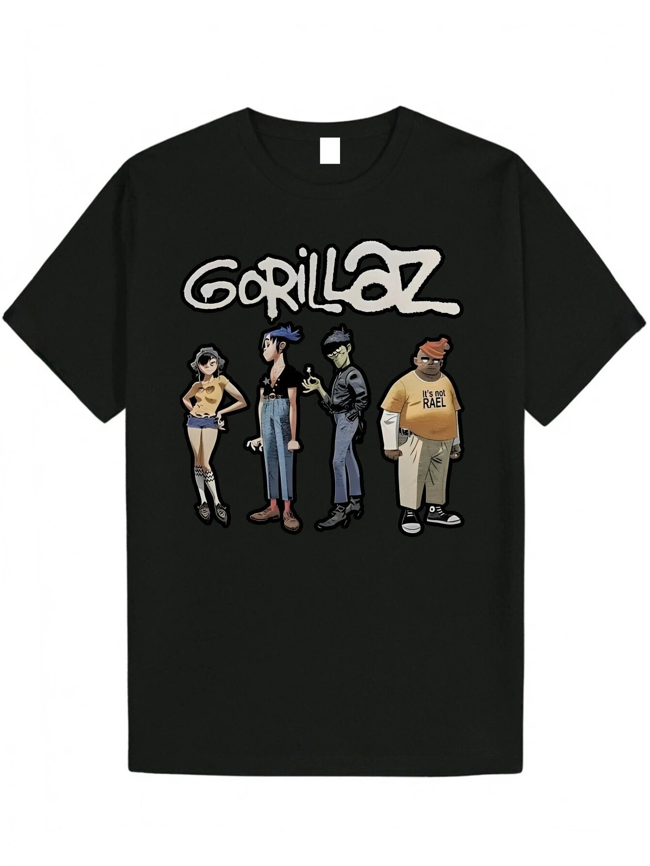 

Футболка с принтом в стиле Gorillaz, мужская модная повседневная одежда, свободная удобная футболка с короткими рукавами, повседневная мужская одежда