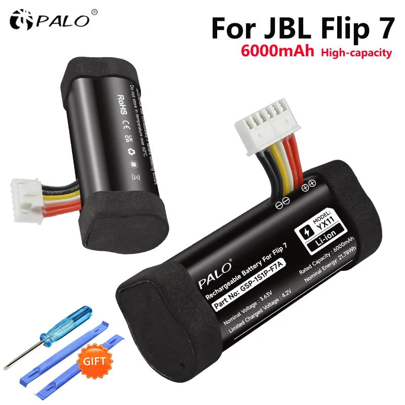 PALO 3.63V Battery for JBL Flip 7 Flip7 Rechargeable Battery GSP 1S1P-F7A for Kaleidoscope 7 Wireless Bluetooth Speaker Battery