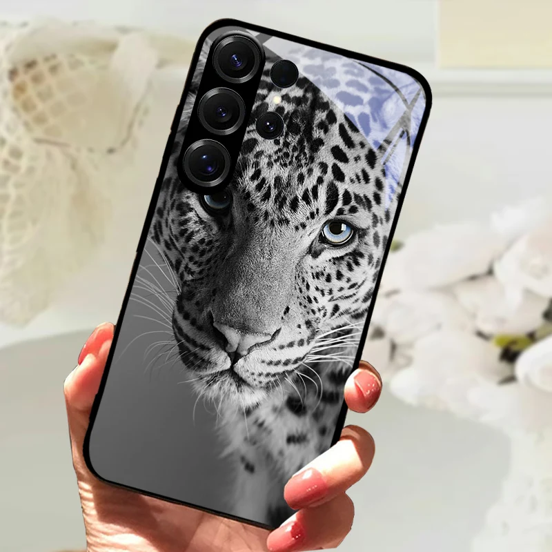 لسامسونج S24 الترا الزجاج المقسى الغطاء الخلفي للقضية غالاكسي S20 S21 S22 S23 S30 الترا الصلب PC الزجاج حامي الهاتف حالات