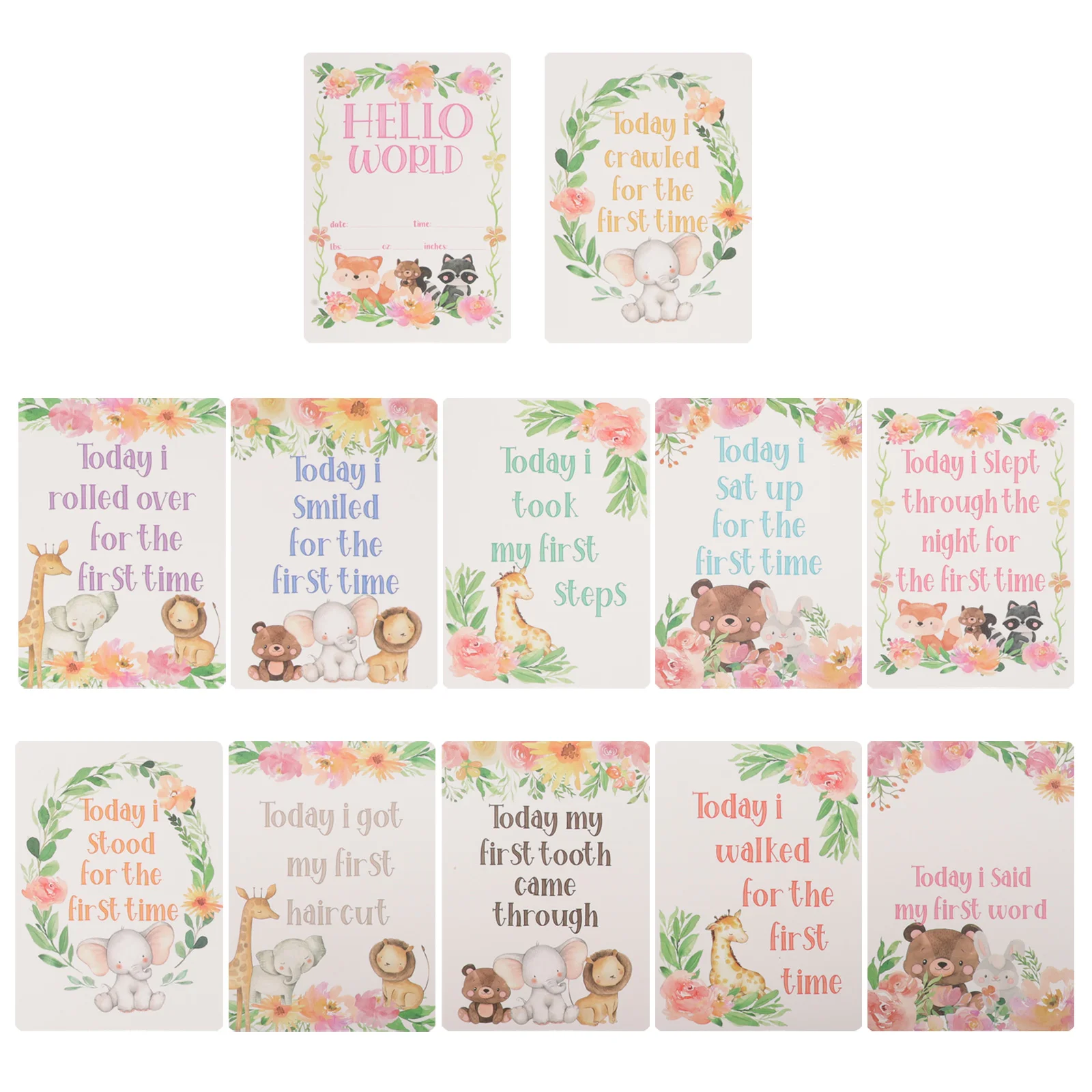 Baby Shower Milestone Cards Keepsake Gifts Shooting Props Commemorative Pregnant Woman Monthly