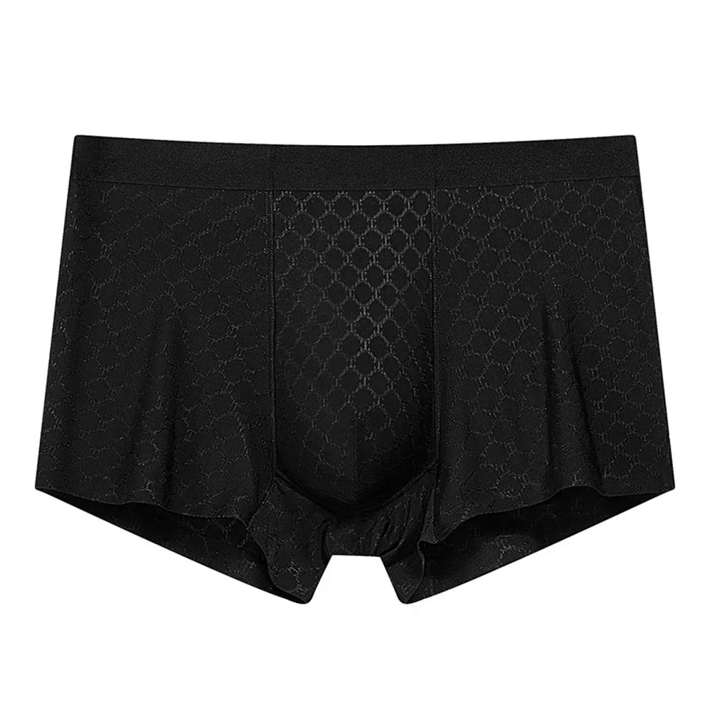 

Fashion Forward Mens Boxershorts with Elastic Fit in Soft Ice Silk Material Stylish See Through Underwear Trunks