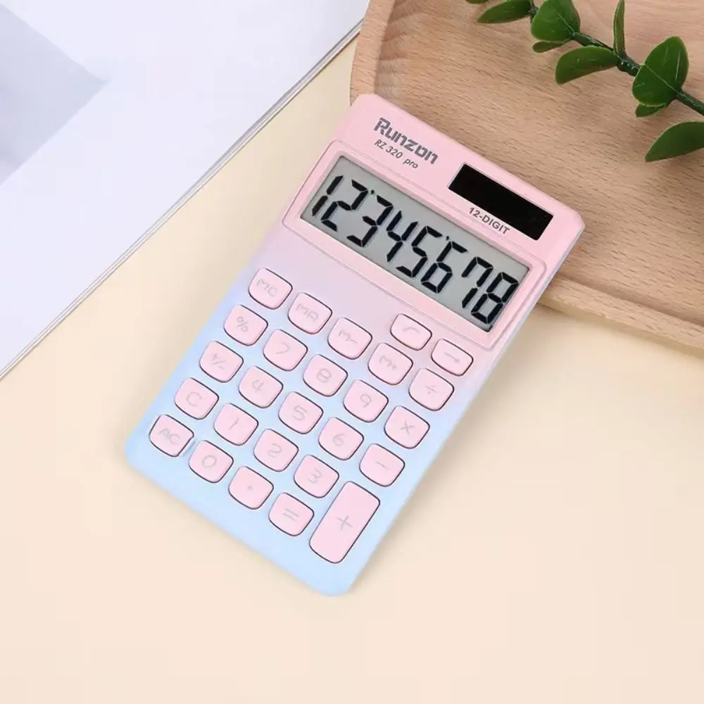 8 Digits Cute Calculator Anti-slip Pad Mechanical Keyboard Arithmetic Calculator Durable Large Screen Mini Pocket Calculator