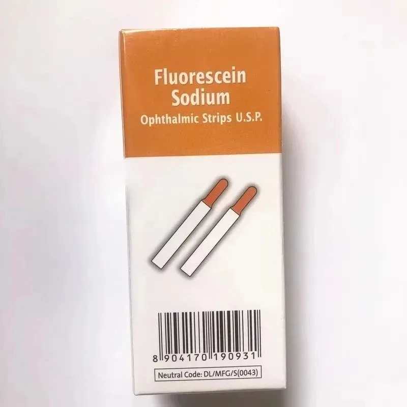Animal ophthalmology, tear detection filter paper, sodium fluorescein ophthalmology test paper 100 fluorescent strip test paper