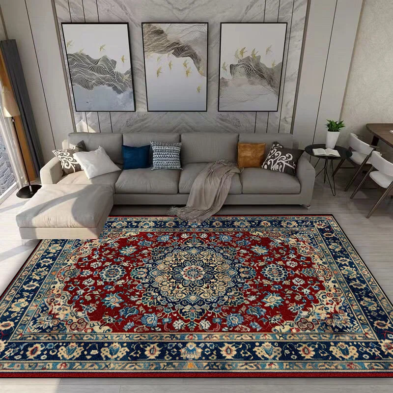 

Persian Retro Carpet Living Room Decoration Home Sofa Area Rugs Boho Bedroom Non-slip Rug Hall Coffee Tables Washable Floor Mat