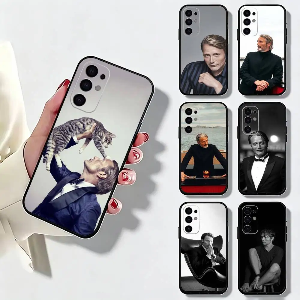 Actor Mads M-Mikkelsen Phone Case Black Silicone Soft For Samsung S25,S24,S21,S22,S23,S30,Ultra,S20,Plus,Fe,Lite