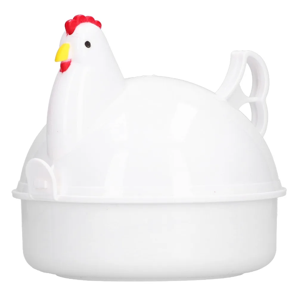 Kitchen Tool Chicken Shape Egg Cooker 4 Eggs Easy Clea Microwave Egg Boiler Durable Heat Resistance Eggs Steamer Breakfast Maker