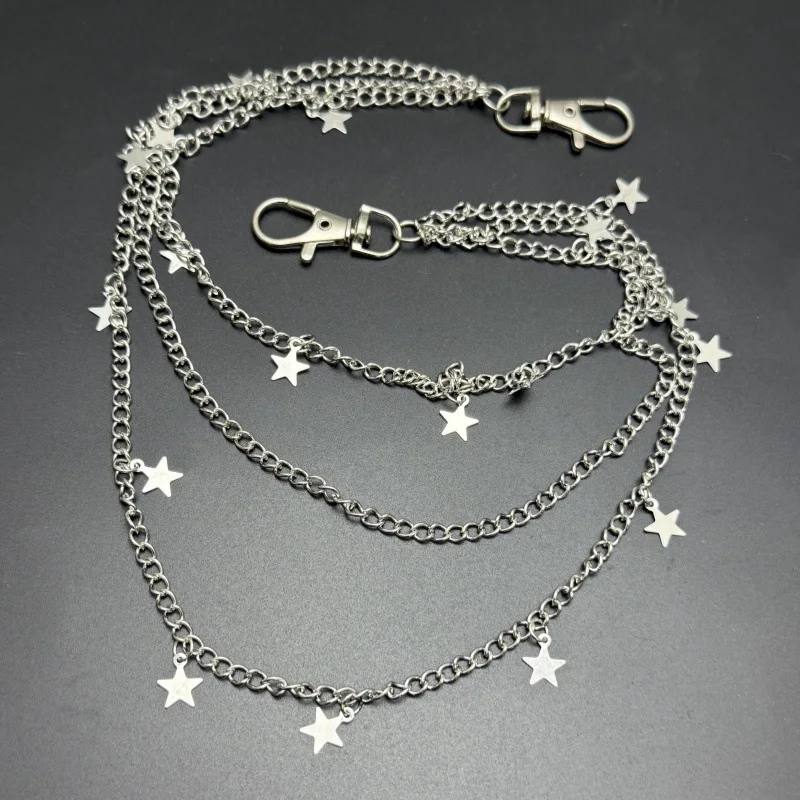 الطريق الأيمن الجديد الراقية تصميم عصري شارع البوب شخصية الهيب هوب الشرير المعادن الخماسي قلادة شرابة الخصر سلسلة #2