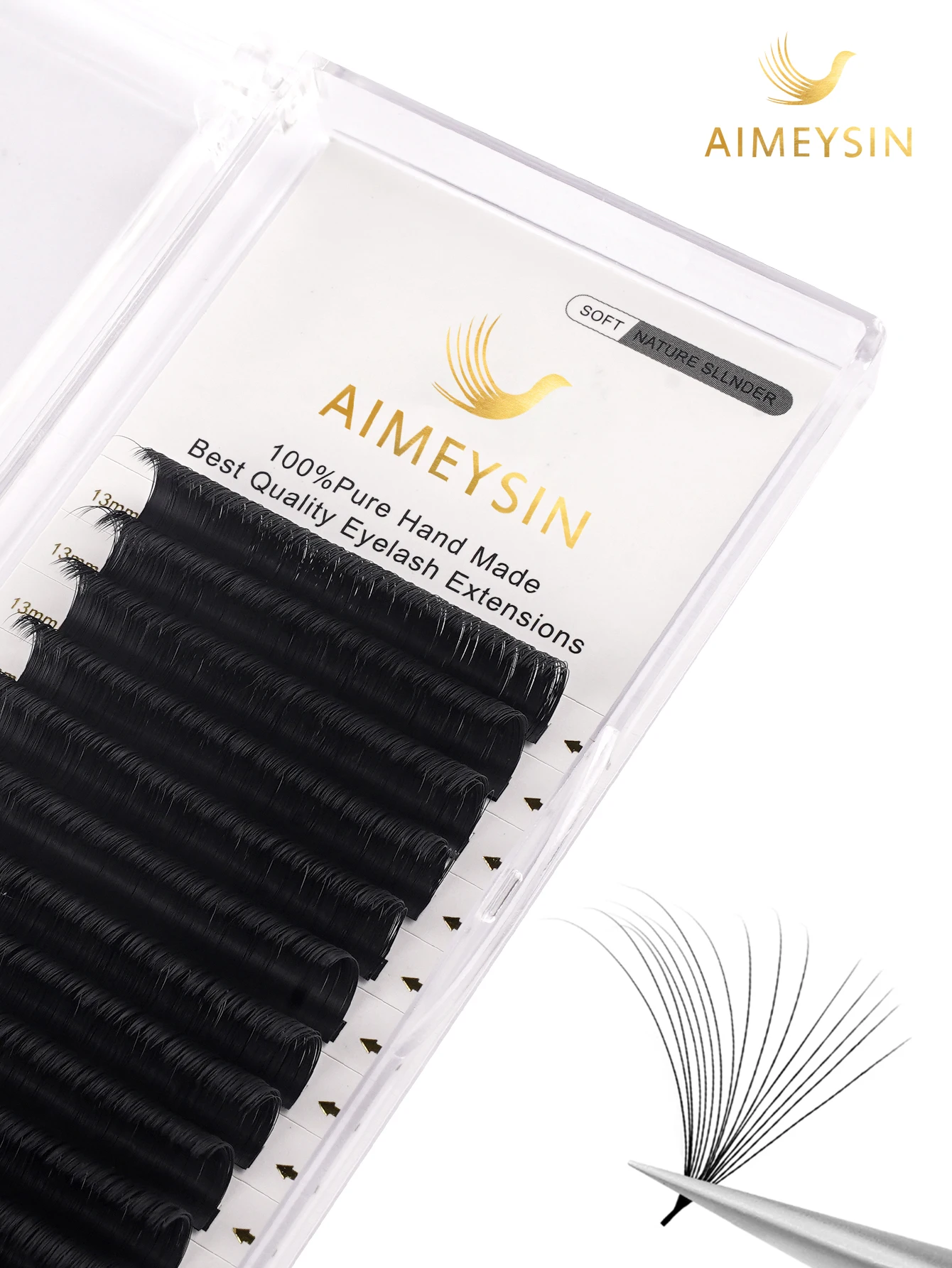 

Make-up Super Long Easy Fanning False Lashes 8-20mm Fast Blooming 2d-20d Fanning Lashes for Building Eyelash Extension