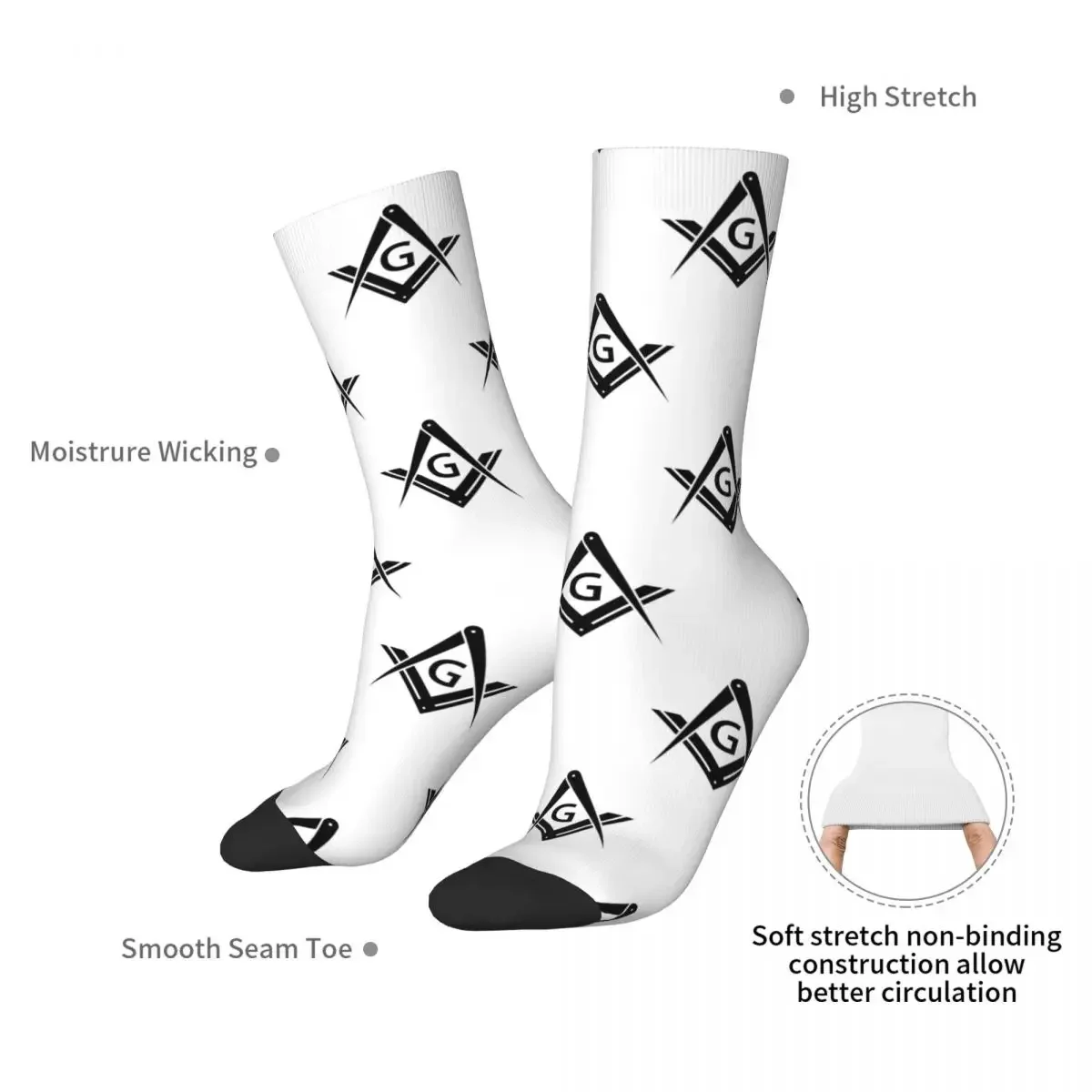 Calcetines masónicos Freemason Harajuku, medias absorbentes de sudor, medias largas para todas las estaciones, accesorios para regalos Unisex