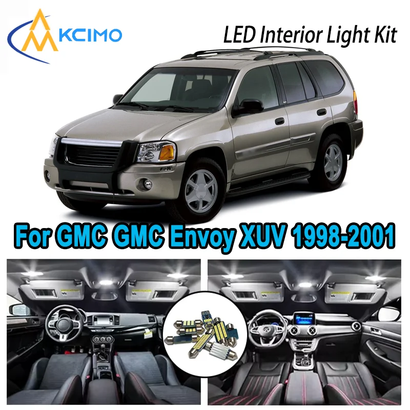 

Premium Bright LED Interior Light Kit for GMC GMC Envoy XUV 1998-2001 1999 2000 Dome Map Trunk Car Lamps with Canbus No Error