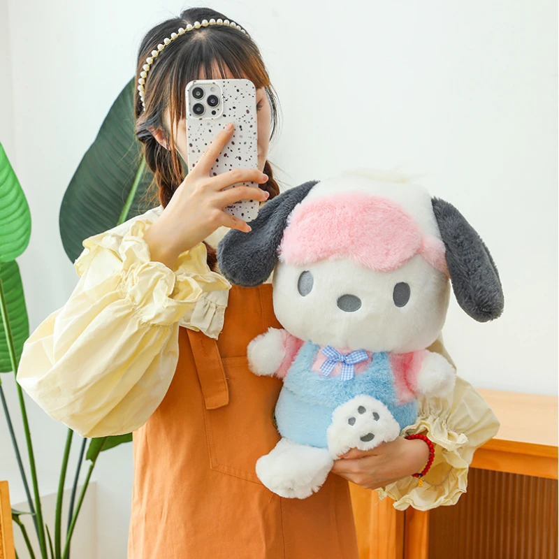 25cm Sanrio Pochacco Eye Mask Plush Toy Cute Cartoon Soft Pillow Stuffed Doll Children's Birthday Christmas Gifts