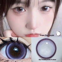 OVOLOOK-2PCS/Pair 14.5mm Lenses Pearl Series Color Contact Lenses For Eyes Blue Purple Pink Black Gray Beauty Pupils Big Lenses