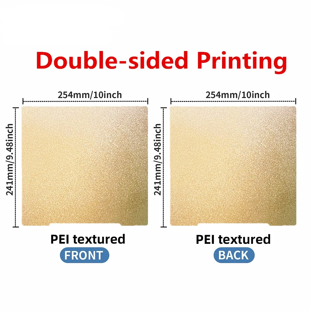 Лист MK3 PEI для Prusa i3 MK3S Наборная пластина Двусторонняя печать PEI Лист с порошковым покрытием Лист пружинной стали PEI для Prusa i3 MK4