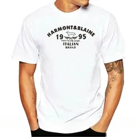 Camiseta con estampado de Harmont Blaine para hombre y mujer, de gran tamaño Camisa de algodón, camiseta de manga corta, camiseta de marca, ropa superior, sudadera para hombre