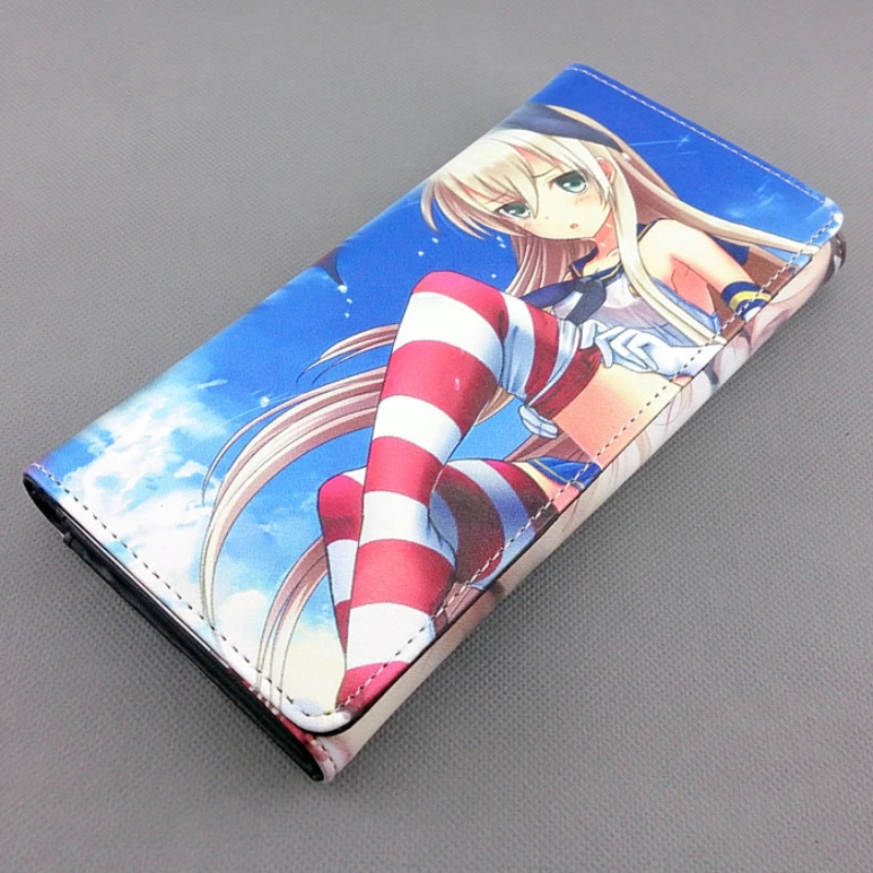 Cartoon Kantai Collection Women Wallets Shimakaze Men's Card Holders Purse