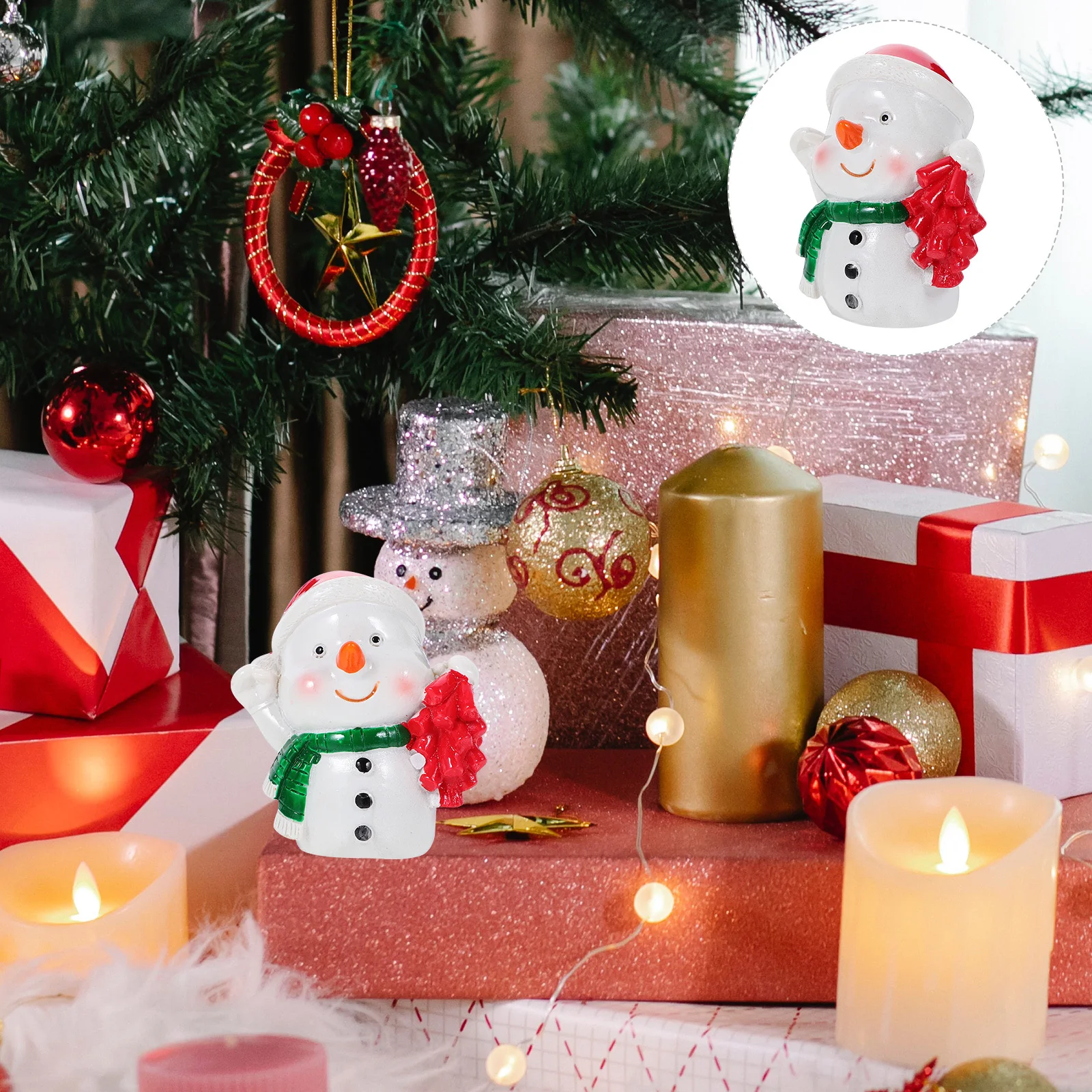 

Resin Christmas Decor Xmas Figure Landscape Decoration Exquisite Realistic Design Home Garden Mall Festival Ornament