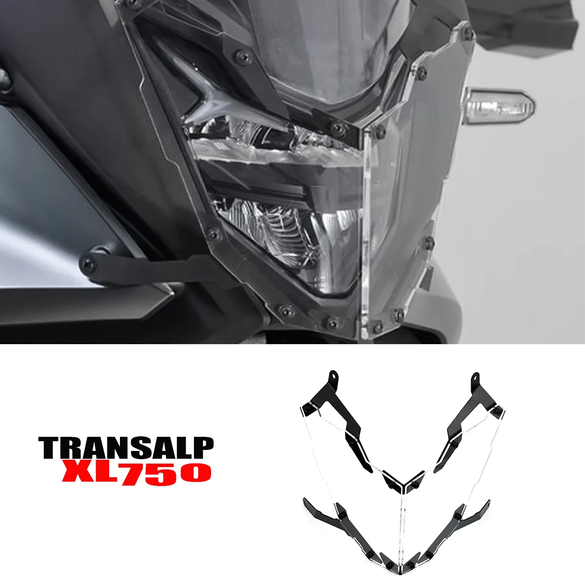 For Honda XL750 XL 750 Transalp  Motorcycle Protective Guard transparent Headlight Protective cove Accessories 2023-2024