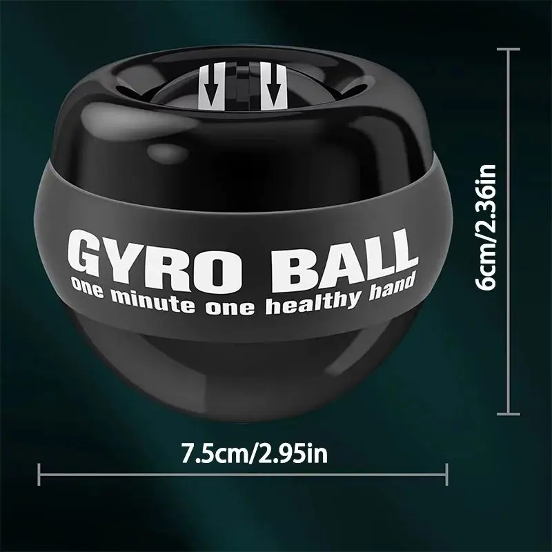 100KG Gyro Power Ball Hand Exerciser LED rinforzo del polso allenamento muscolare Powerball Wrist Exercise Equipment Motion Portable