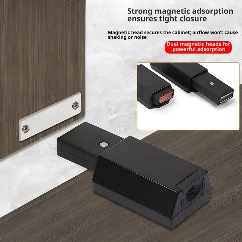 Heavy Duty Push-to-Open Rebounder Touch Latch, Push Type Magnetic Hidden Cabinet Spring Closer for Wardrobe Drawer