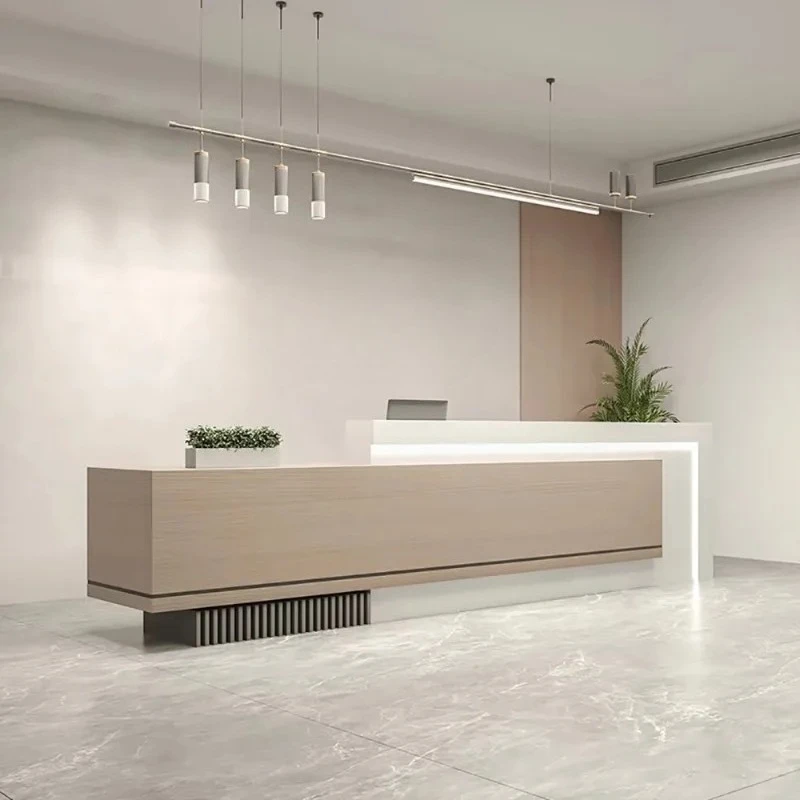 Customized Nordic Bar Counter Cashier Cabinet Modern Simple Elegant Reception Desks Glamour Aesthetic Mostrador Office Furniture