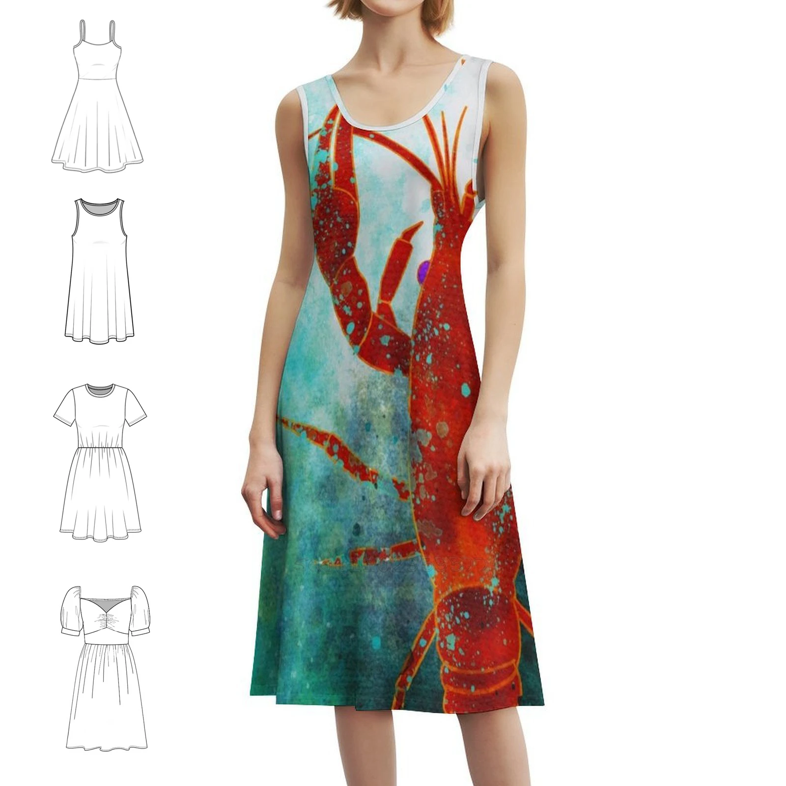 Big Ole Crawdaddy Far From Home Boho Chic Dress Elegant Fashion Beach Wedding Party Gown Ocean Beach Louisiana Crayfish Party