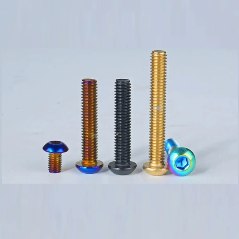Beicai M3 M4 M5 M6 ISO7380 Hex Socket Button Head Screw SUS304 Stainless Steel Allen Key Bolts PVD Coated 4 Colors Available