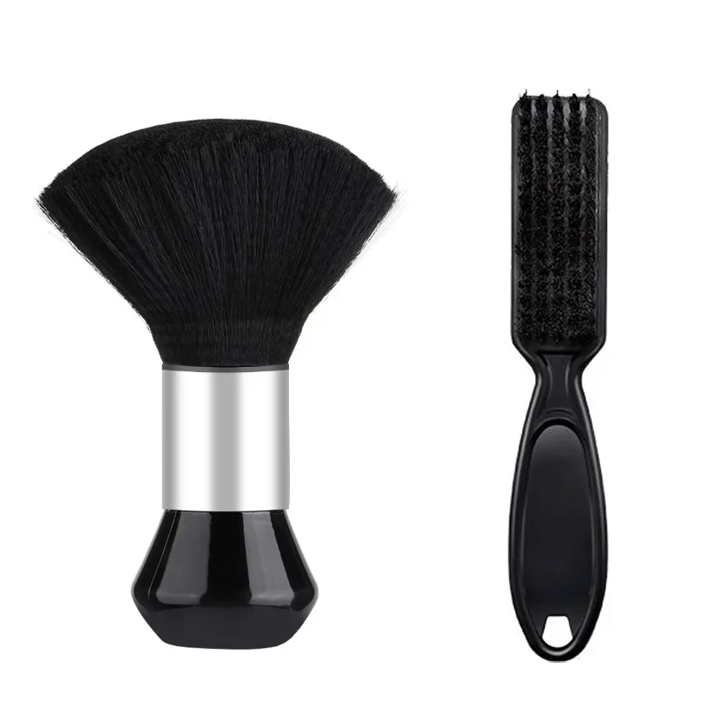 2pcs Haircut Brush Men Shaving Soft Brush With ABS Handle Powder Make Up Personal Care Cleaning Salon Barbershop Tool