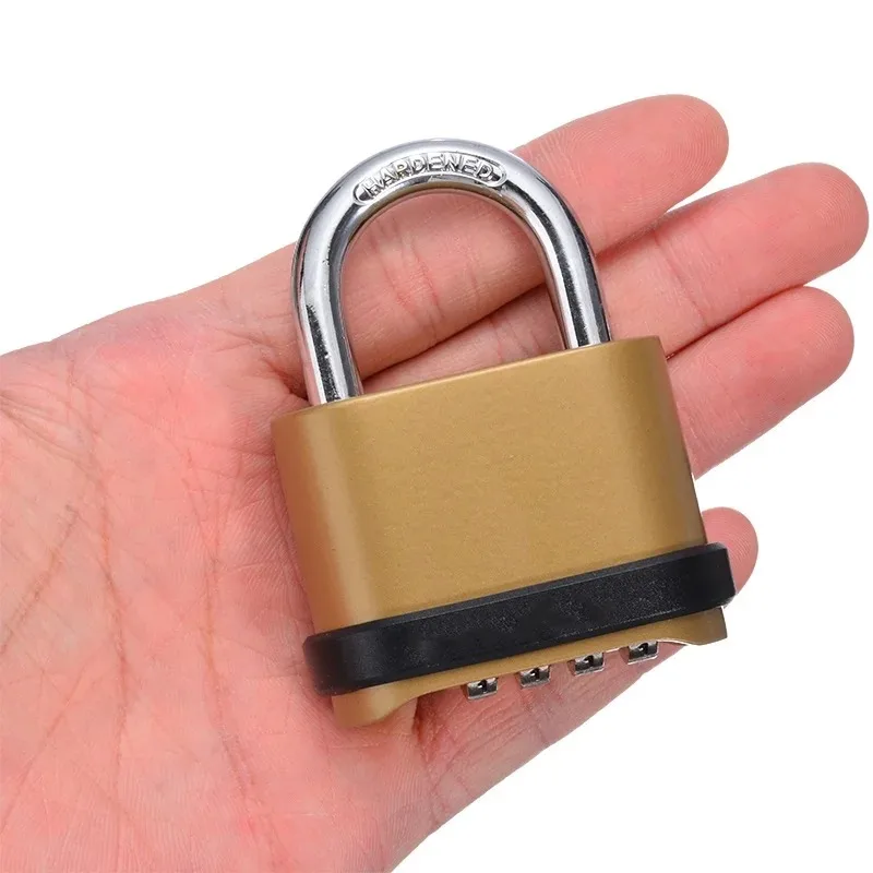 YUANJ candado de combinación de 4 dígitos de latón con contraseña de número resistente a la intemperie antioxidante cerradura de almacén cerradura de puerta de camión