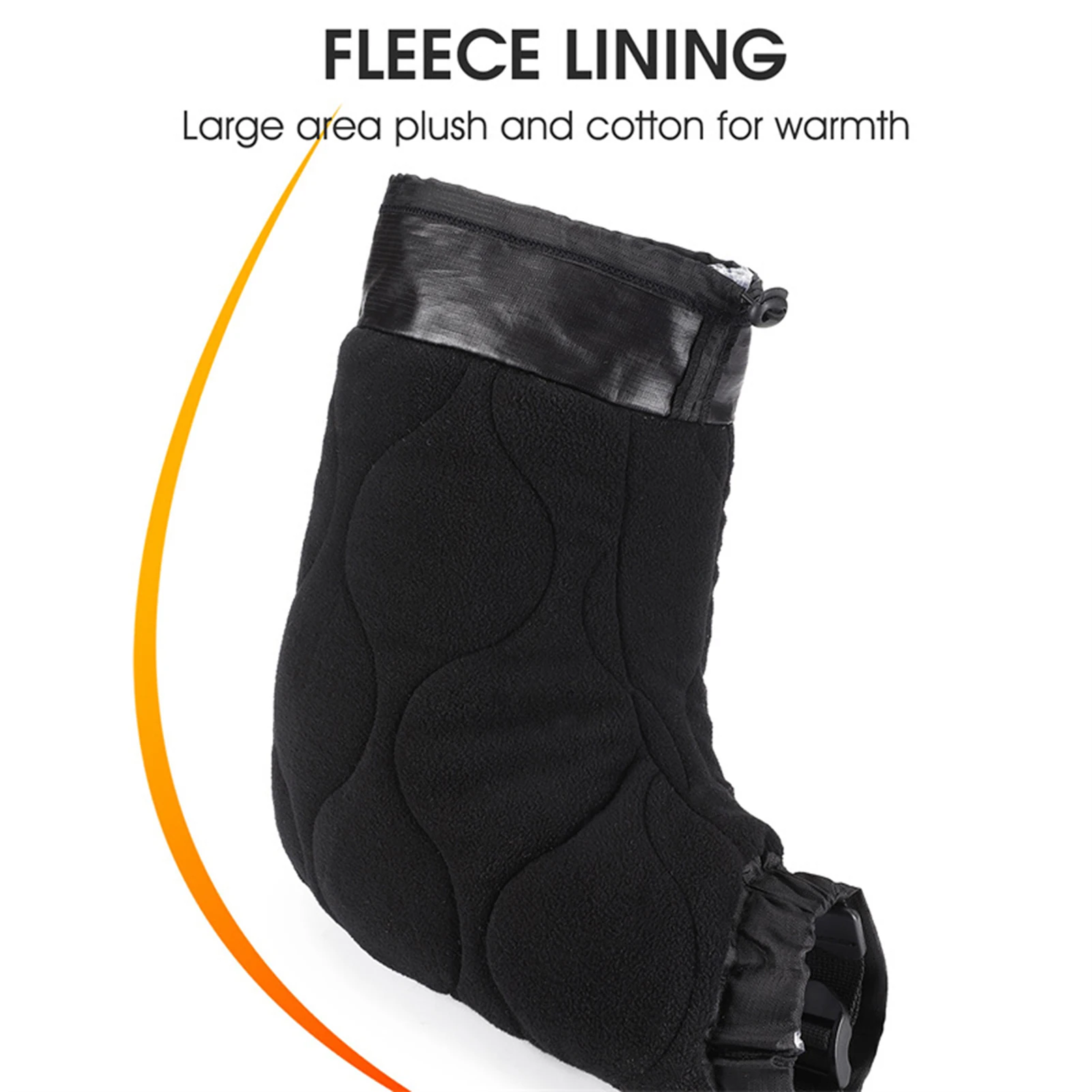 Windproof Thermal Bike Handlebar Mittens Bicycle Electric Bike Warm Handlebar Cover Reflective Painting Safety Cycle Gloves view 5