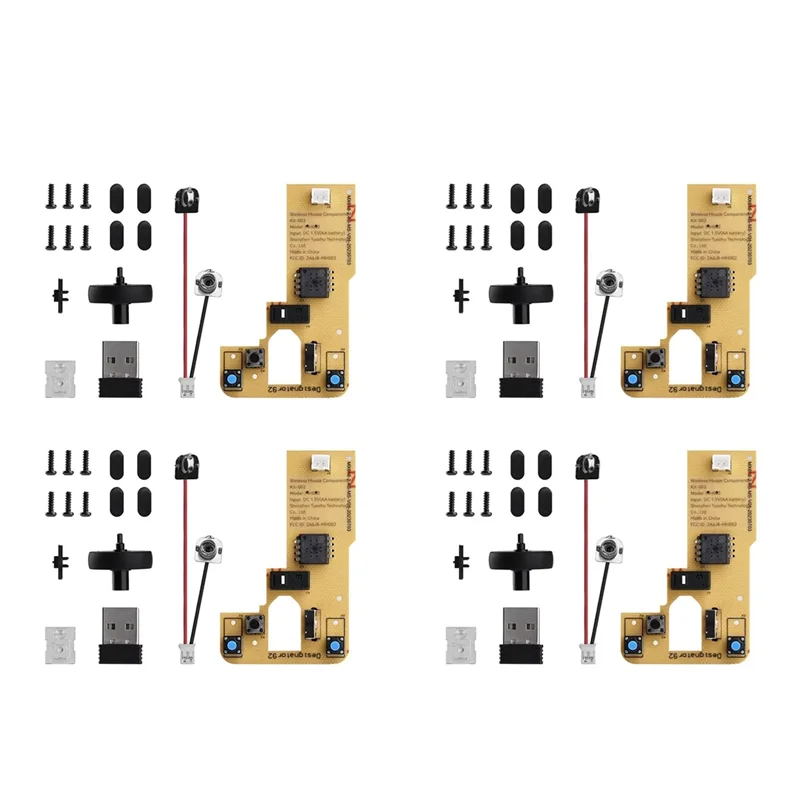 

4X для бамбуковой лаборатории DIY 3D-печать комплект беспроводной мыши модель 002 компоненты компьютерной мыши с деталями и фурнитурой для принтера