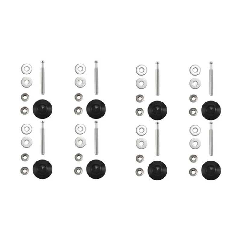 8X Push Button Quick Release Car Hood Bonnet-Latch Pin Lock Bumper Clip Black