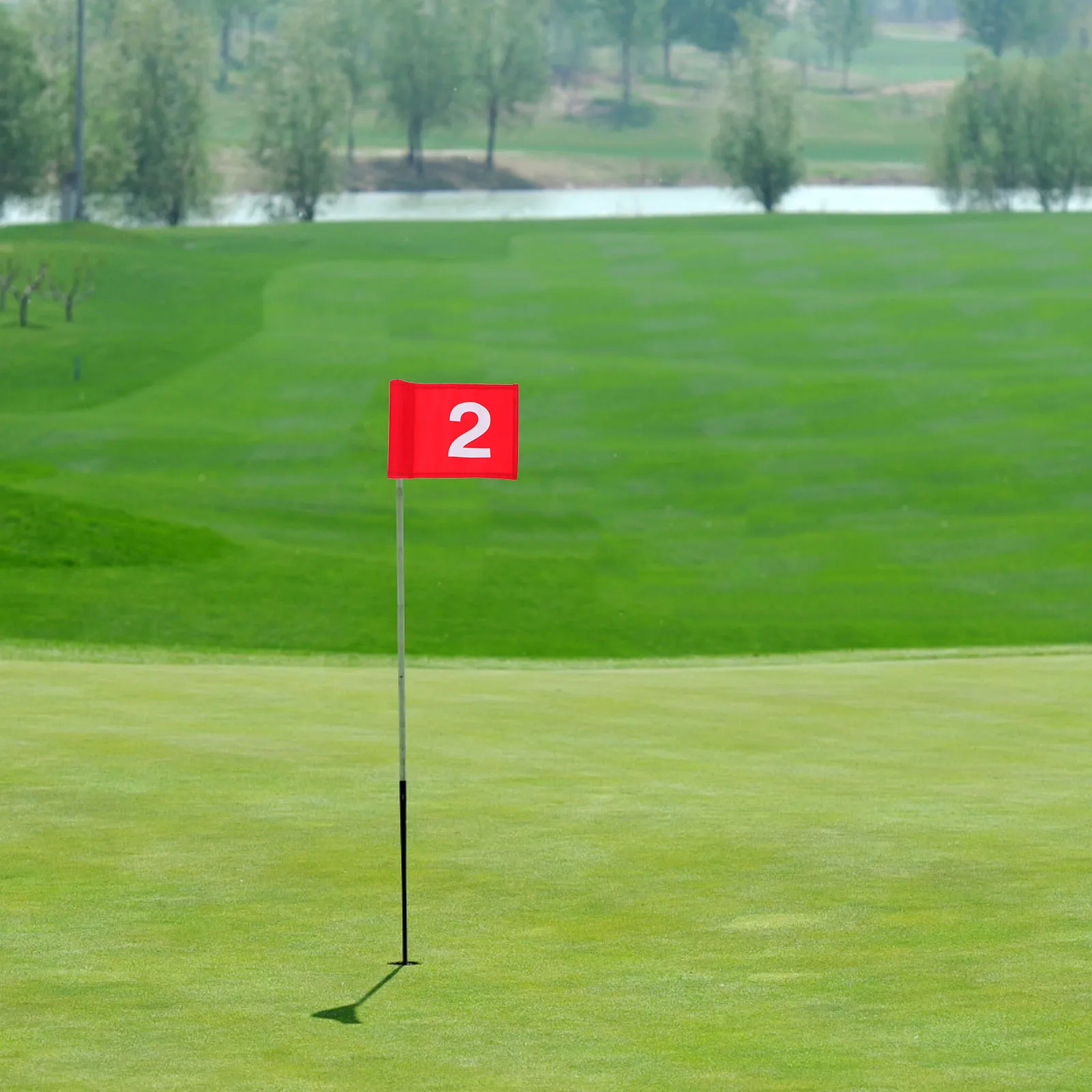 

4Pcs Golf Flags High-Grade Nylon Durable Portable Practice Golfing Flags Improve Putting Accuracy Training Course Supplies