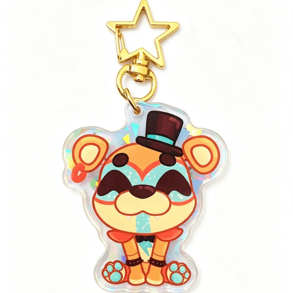 FNAF Security Breach Acrylic Keychain Sun Moon Glamrock Freddy Roxanne Wolf Montgomery Gator Vanny Cute Cartoon Backpack Charm