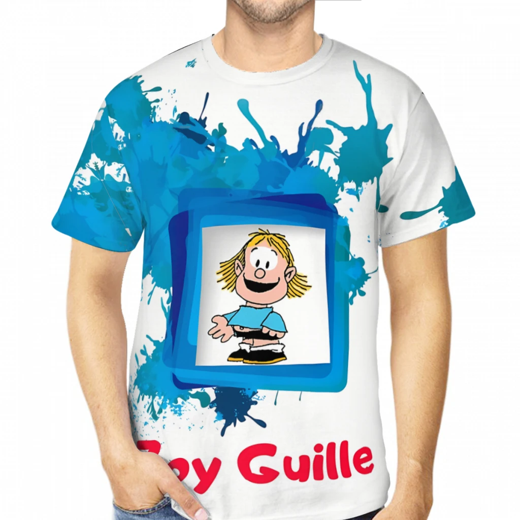 GuilleAnime Mafalda Polyester Print Men T Shirt Outdoor Sports Quick-drying Clothes Casual T-Shirt Street Tees